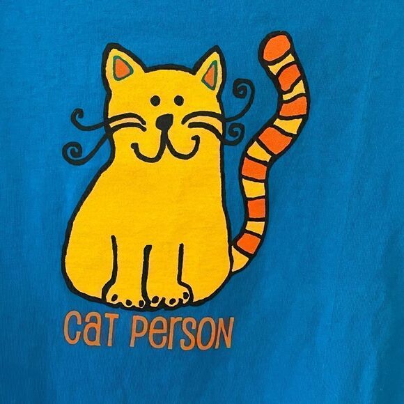 Hanes Sz S Blue St. Francis Animal Rescue Pre-Shrunk Cotton Kitty Cat T-Shirt - Picture 4 of 5